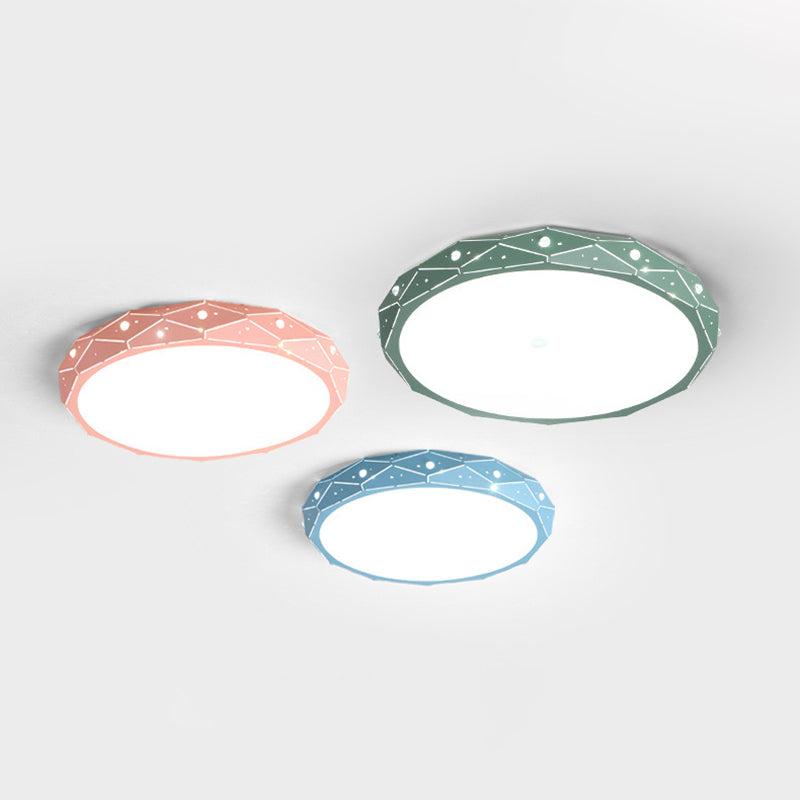 Minimalistische LED flush mount plafond Licht creatieve kleurrijke plafond lamp met acryl schaduw