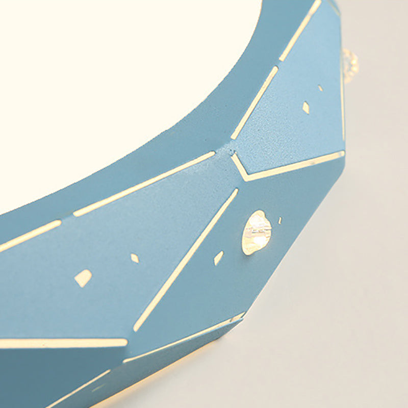 Minimalistische LED flush mount plafond Licht creatieve kleurrijke plafond lamp met acryl schaduw