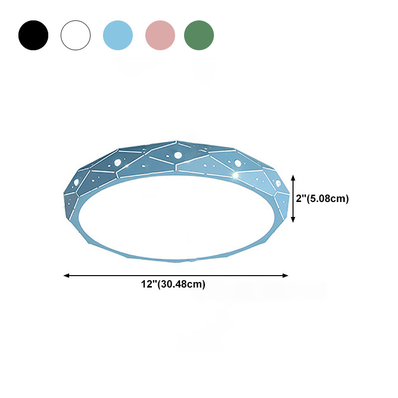 Minimalistische LED flush mount plafond Licht creatieve kleurrijke plafond lamp met acryl schaduw