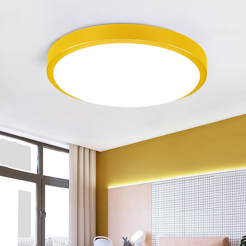 Minimalist LED Flush Mount Ceiling Light Colorful Ceiling Lamp with Acrylic Shade