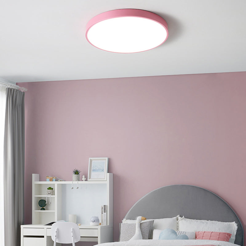 Minimalist LED Flush Mount Ceiling Light Colorful Ceiling Lamp with Acrylic Shade