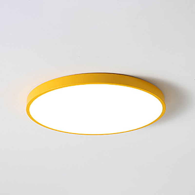 Minimalist LED Flush Mount Ceiling Light Colorful Ceiling Lamp with Acrylic Shade