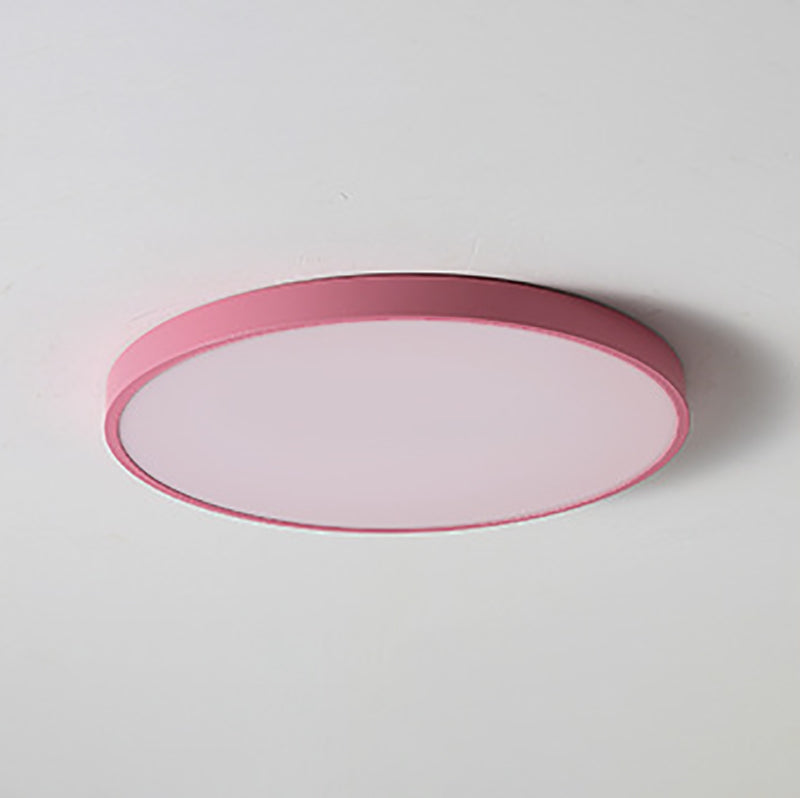 Minimalist LED Flush Mount Ceiling Light Colorful Ceiling Lamp with Acrylic Shade