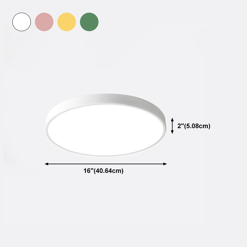 Minimalist LED Flush Mount Ceiling Light Colorful Ceiling Lamp with Acrylic Shade