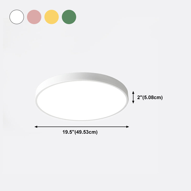 Minimalist LED Flush Mount Ceiling Light Colorful Ceiling Lamp with Acrylic Shade