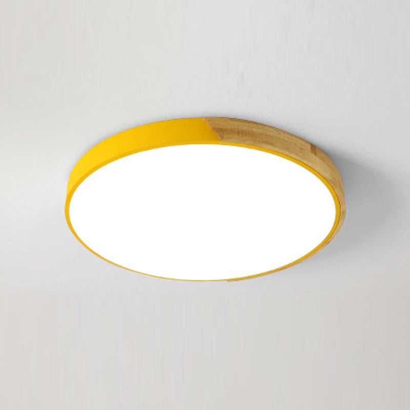 Nordic Simple Flush Plafond Licht Houten LED Flush Mount Verlichting voor Slaapkamer