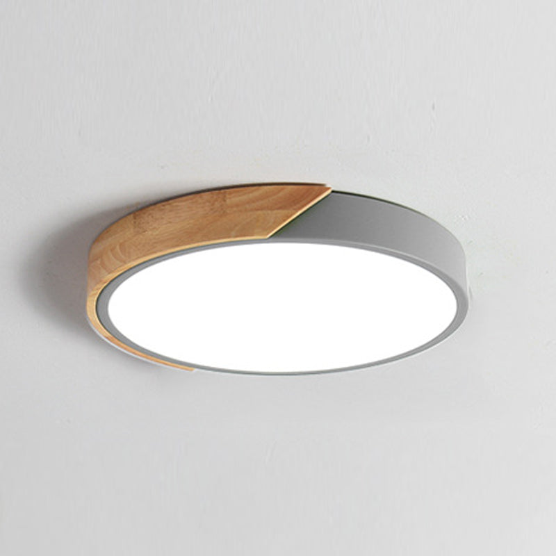 Nordic Simple Flush Plafond Licht Houten LED Flush Mount Verlichting voor Slaapkamer
