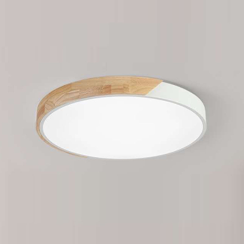 Nordic Simple Flush Plafond Licht Houten LED Flush Mount Verlichting voor Slaapkamer