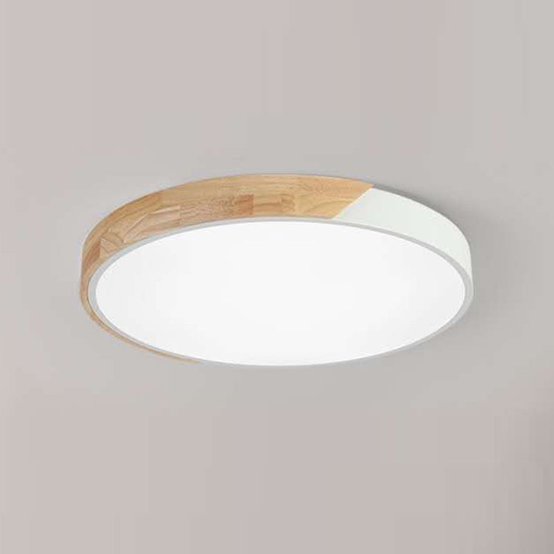 Nordic Simple Flush Plafond Licht Houten LED Flush Mount Verlichting voor Slaapkamer