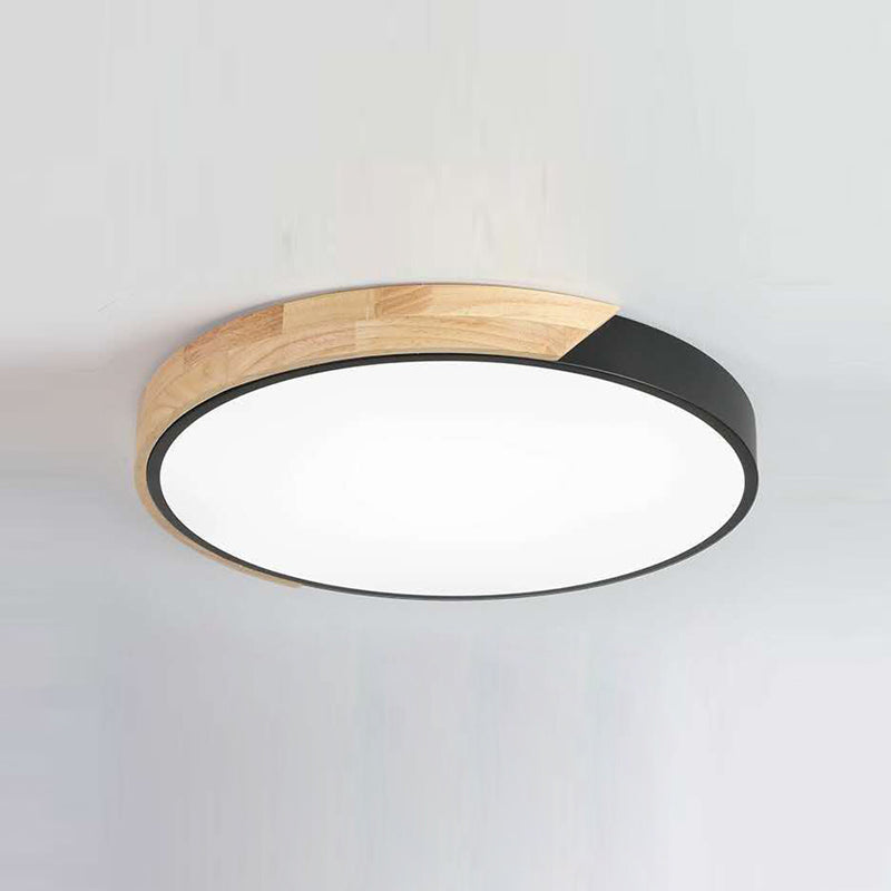 Nordic Simple Flush Plafond Licht Houten LED Flush Mount Verlichting voor Slaapkamer