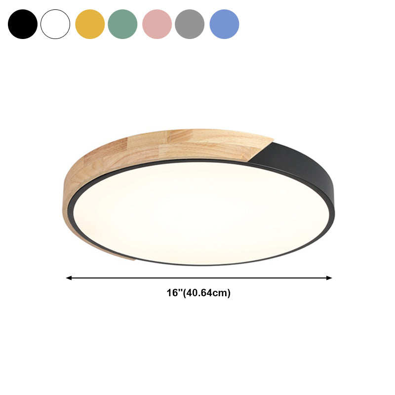 Nordic Simple Flush Plafond Licht Houten LED Flush Mount Verlichting voor Slaapkamer