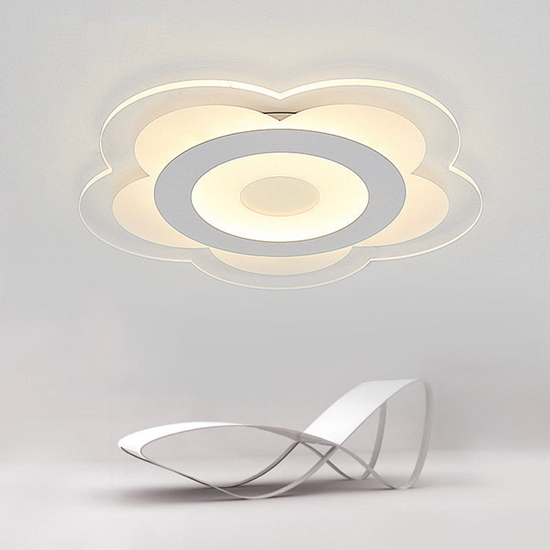 Nordic Simple Flush Ceiling Light Flower LED Flush Mount Lighting for Bedroom