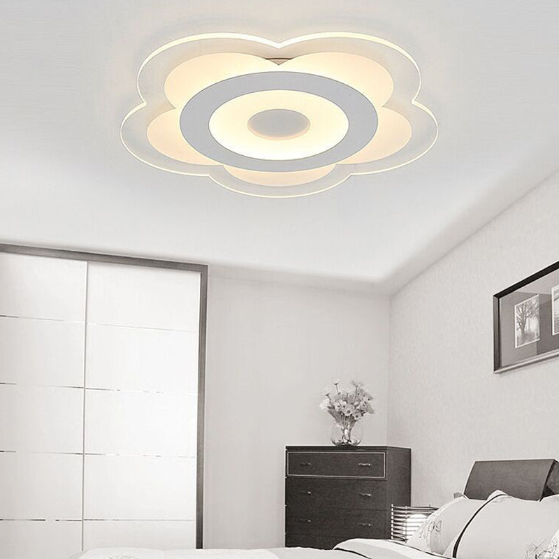 Nordic Simple Flush Ceiling Light Flower LED Flush Mount Lighting for Bedroom