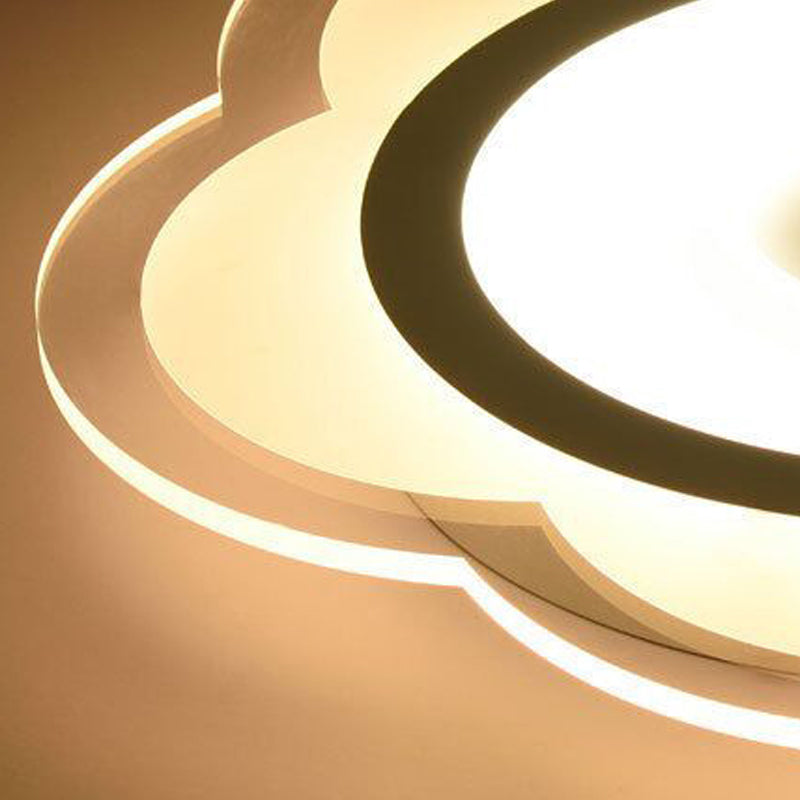 Nordic Simple Flush Ceiling Light Flower LED Flush Mount Lighting for Bedroom