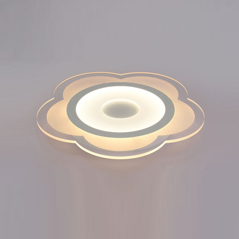 Nordic Simple Flush Ceiling Light Flower LED Flush Mount Lighting for Bedroom