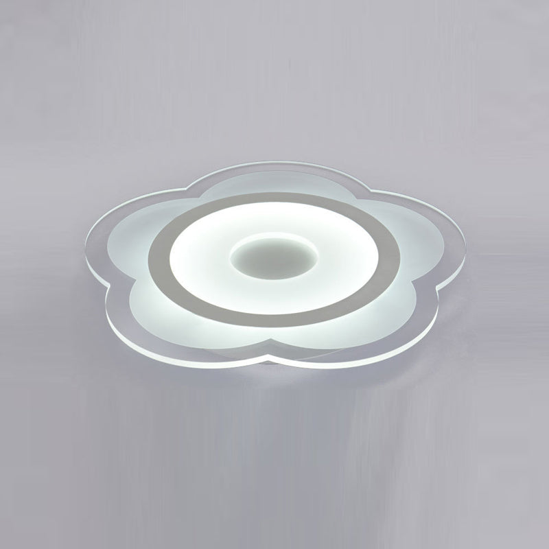 Nordic Simple Flush Ceiling Light Flower LED Flush Mount Lighting for Bedroom