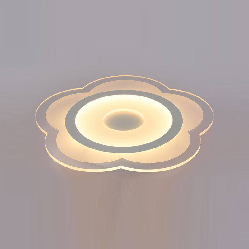 Nordic Simple Flush Ceiling Light Flower LED Flush Mount Lighting for Bedroom