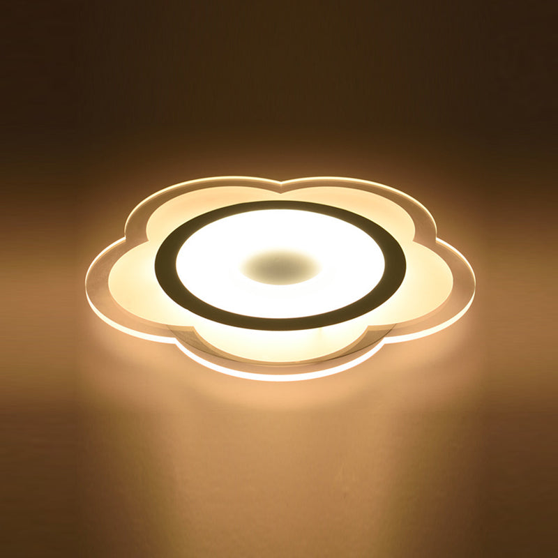 Nordic Simple Flush Ceiling Light Flower LED Flush Mount Lighting for Bedroom