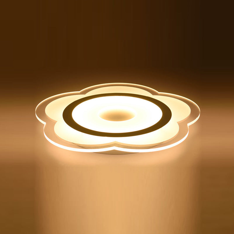 Nordic Simple Flush Ceiling Light Flower LED Flush Mount Lighting for Bedroom