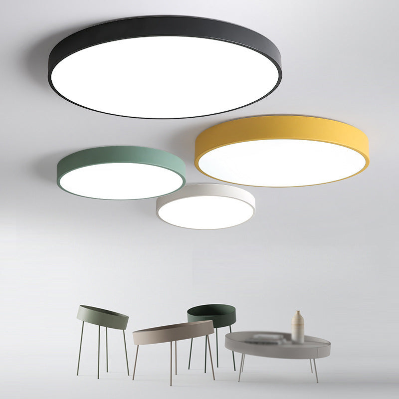 Plafonnier LED rond Simple et nordique, éclairage encastré pour chambre à coucher