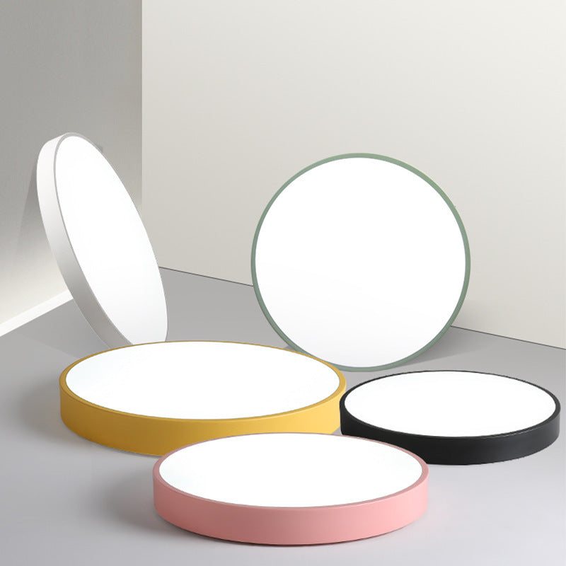 Plafonnier LED rond Simple et nordique, éclairage encastré pour chambre à coucher
