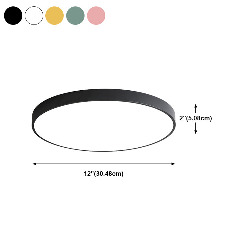 Plafonnier LED rond Simple et nordique, éclairage encastré pour chambre à coucher