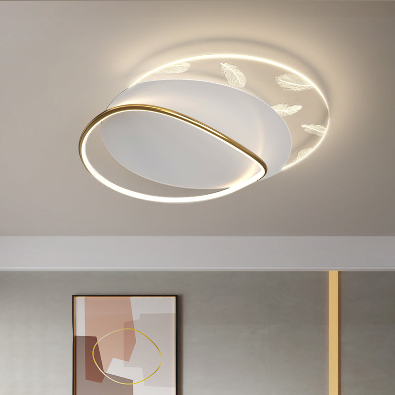 2 Light Ceiling Lamp Modern Style Metal Ceiling Lighting for Dining Room