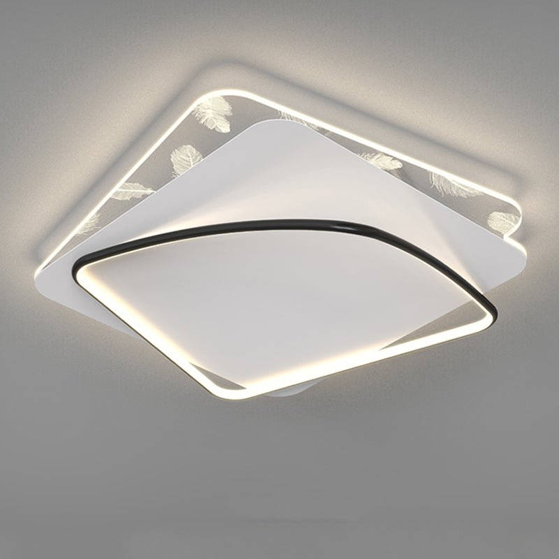 2 Light Ceiling Lamp Modern Style Metal Ceiling Lighting for Dining Room