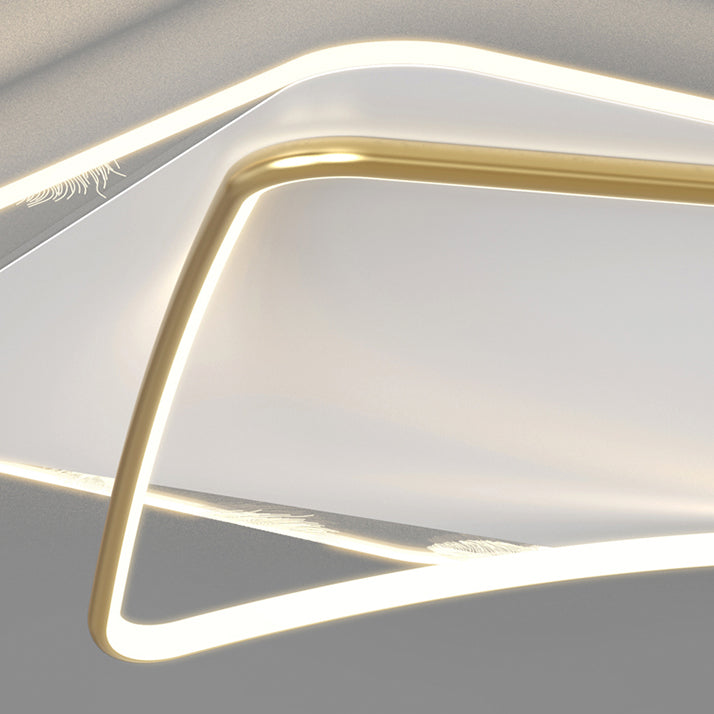 2 Light Ceiling Lamp Modern Style Metal Ceiling Lighting for Dining Room