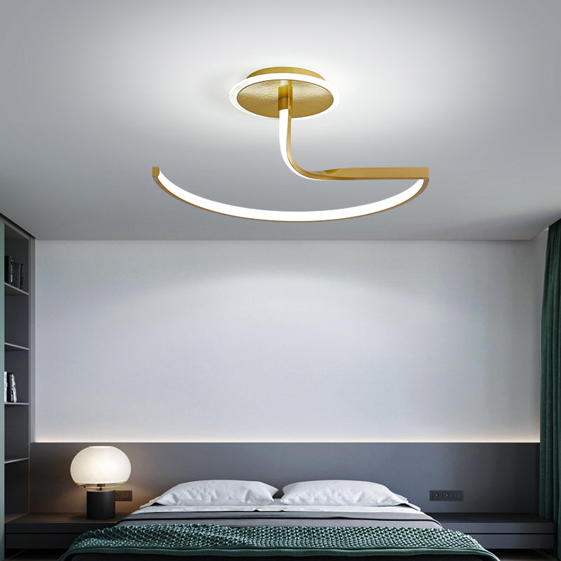 Plafonniers de forme linéaire en métal de style moderne, 2 lumières montées au plafond