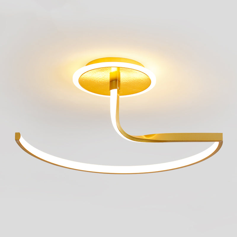 Plafonniers de forme linéaire en métal de style moderne, 2 lumières montées au plafond