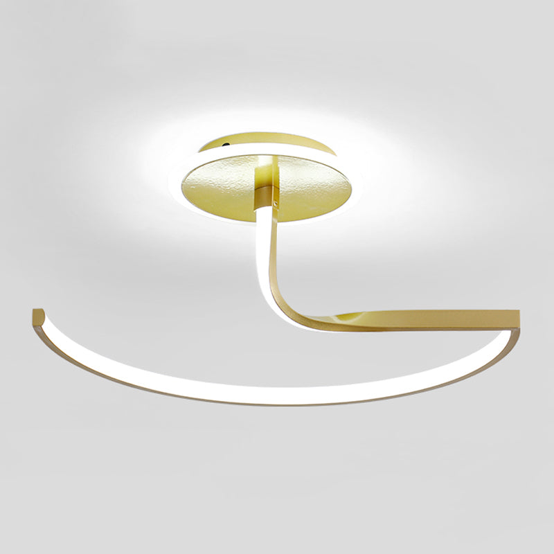 Plafonniers de forme linéaire en métal de style moderne, 2 lumières montées au plafond