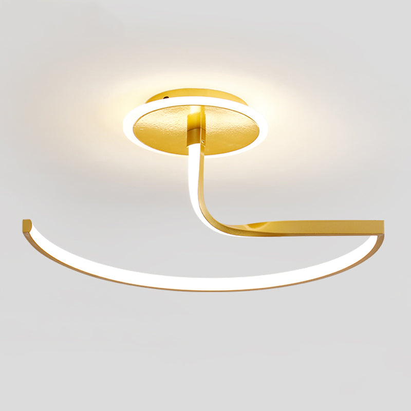 Plafonniers de forme linéaire en métal de style moderne, 2 lumières montées au plafond