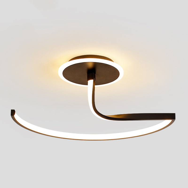 Plafonniers de forme linéaire en métal de style moderne, 2 lumières montées au plafond