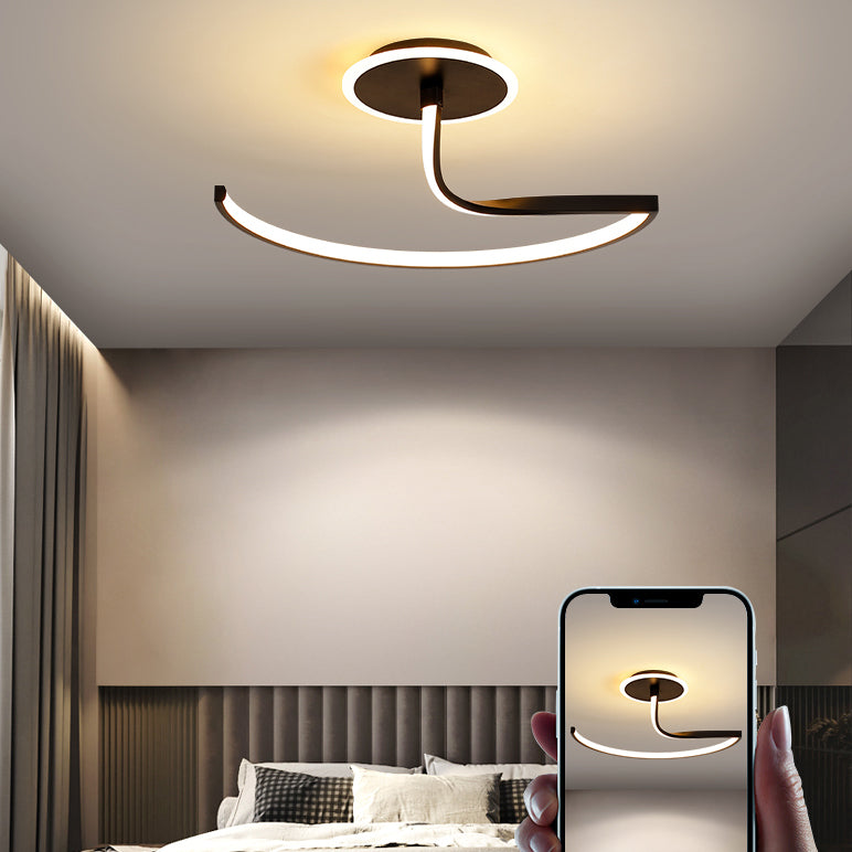 Plafonniers de forme linéaire en métal de style moderne, 2 lumières montées au plafond