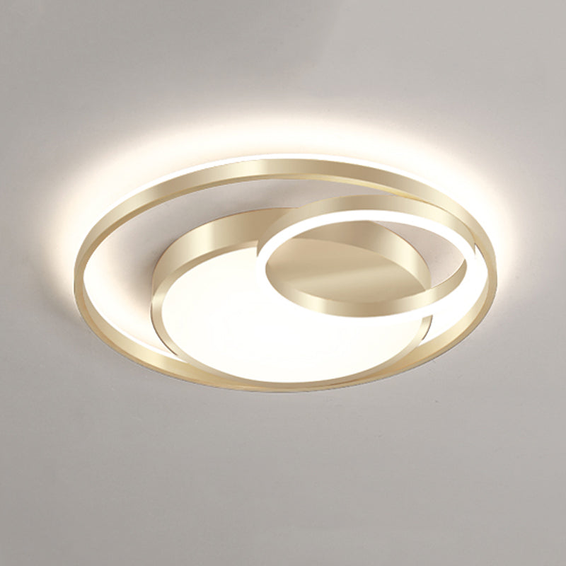LED-Unterputz-Deckenleuchten, goldene Ring-Deckenleuchte für Schlafzimmer