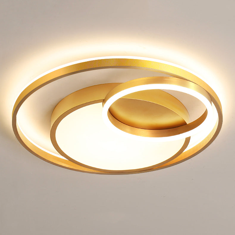 LED-Unterputz-Deckenleuchten, goldene Ring-Deckenleuchte für Schlafzimmer