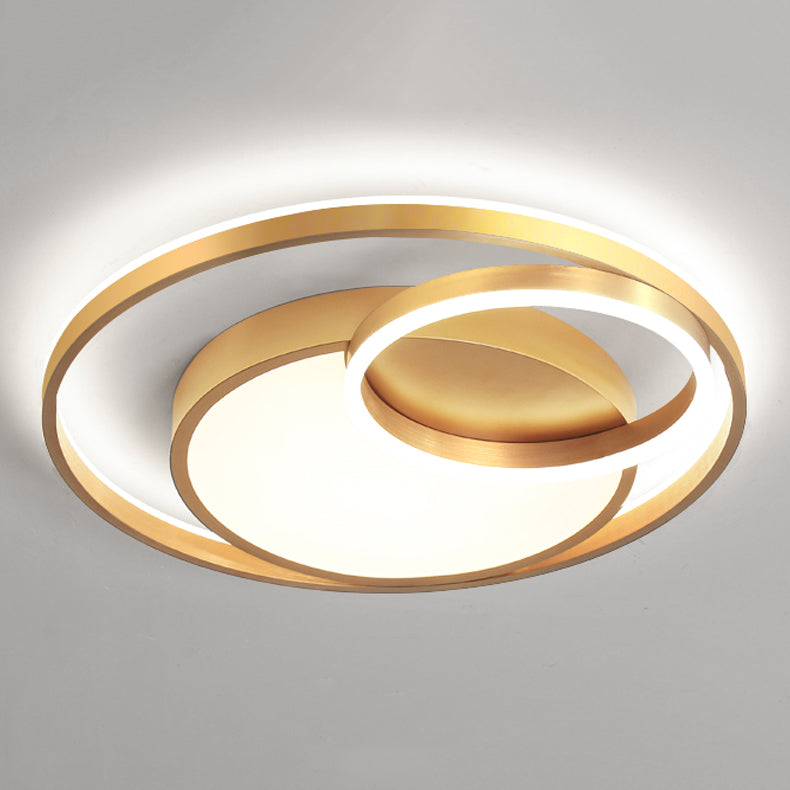 LED-Unterputz-Deckenleuchten, goldene Ring-Deckenleuchte für Schlafzimmer
