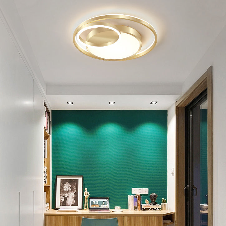 LED-Unterputz-Deckenleuchten, goldene Ring-Deckenleuchte für Schlafzimmer