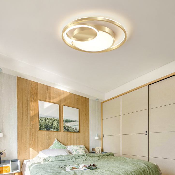 LED-Unterputz-Deckenleuchten, goldene Ring-Deckenleuchte für Schlafzimmer