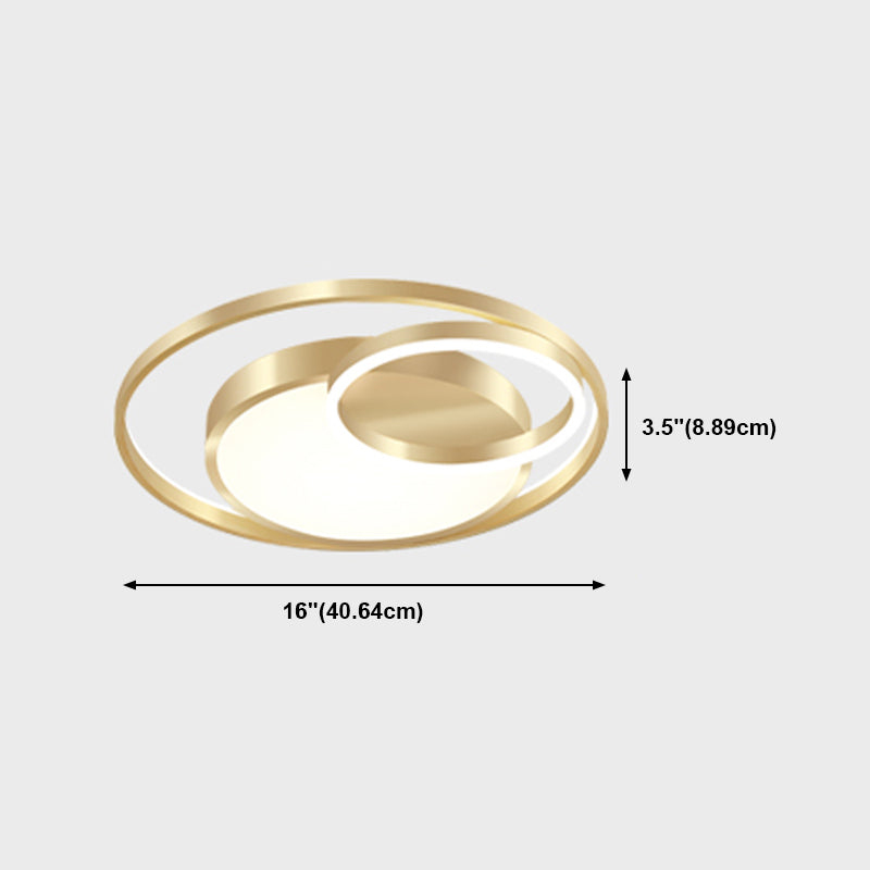 LED-Unterputz-Deckenleuchten, goldene Ring-Deckenleuchte für Schlafzimmer
