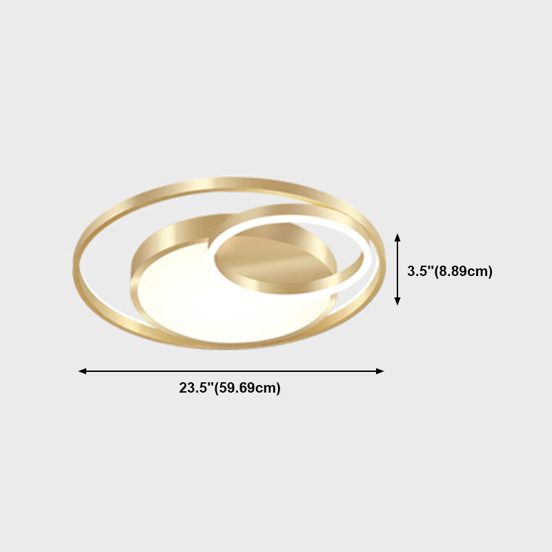 LED-Unterputz-Deckenleuchten, goldene Ring-Deckenleuchte für Schlafzimmer