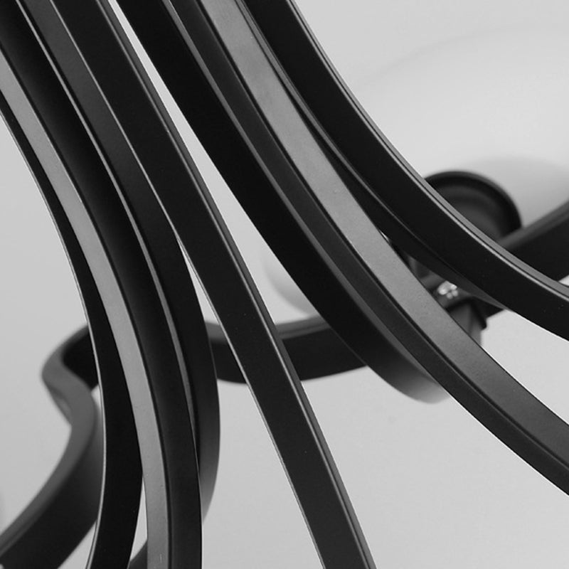 Wohnzimmer Deckenbeleuchtung Simplicity Glas Schwarz Halbbündig Mount Lampe