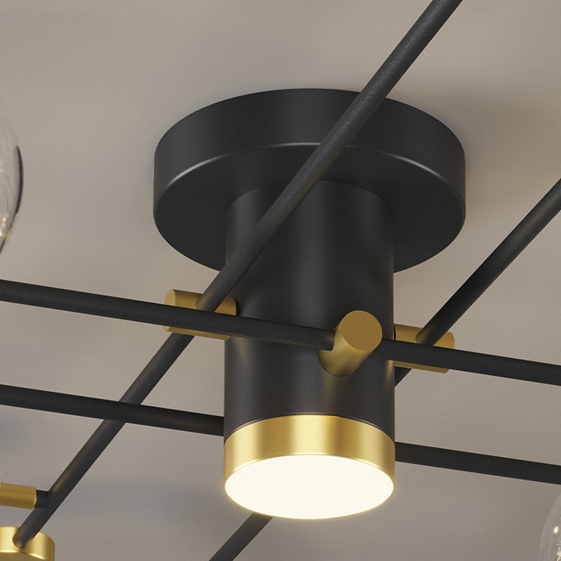 Lampe de plafond moderne de globe de lumière affleurante de LED en métal pour la chambre à coucher