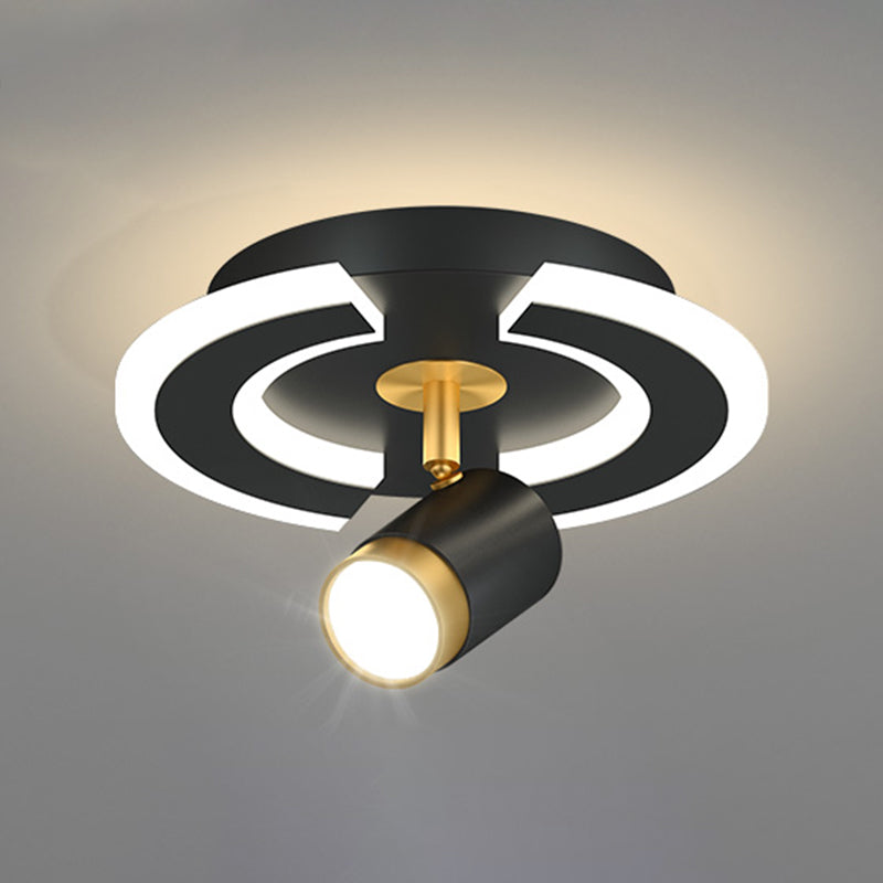 LED Flush Mount Light with Spotlights Modern Ceiling Lamp for Foyer Bedroom