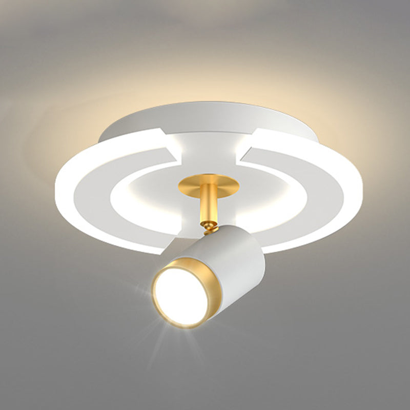 LED Flush Mount Light with Spotlights Modern Ceiling Lamp for Foyer Bedroom