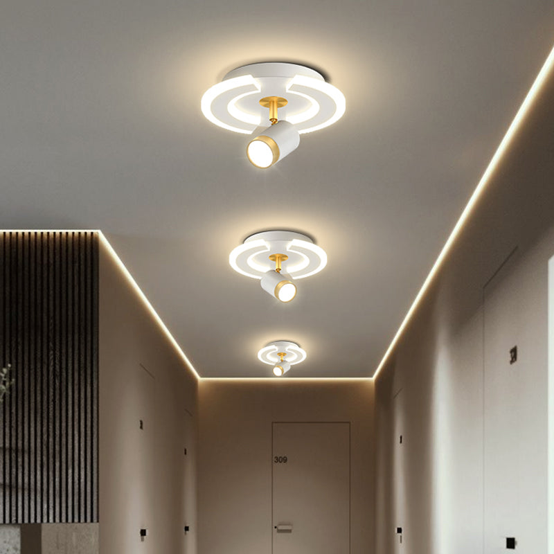 LED Flush Mount Light with Spotlights Modern Ceiling Lamp for Foyer Bedroom