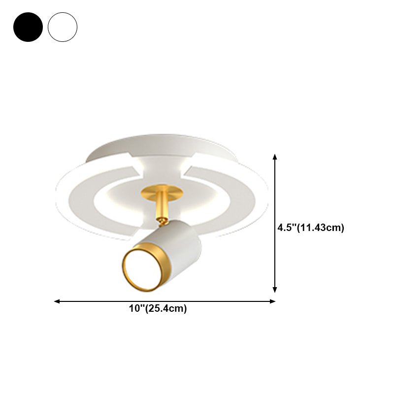 LED Flush Mount Light with Spotlights Modern Ceiling Lamp for Foyer Bedroom