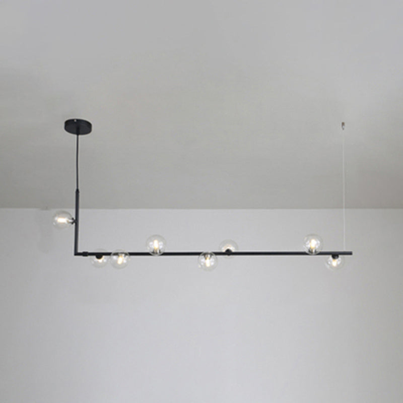 Islas contemporáneas Ligera simplicidad accesorio de iluminación colgante de vidrio para sala de estar