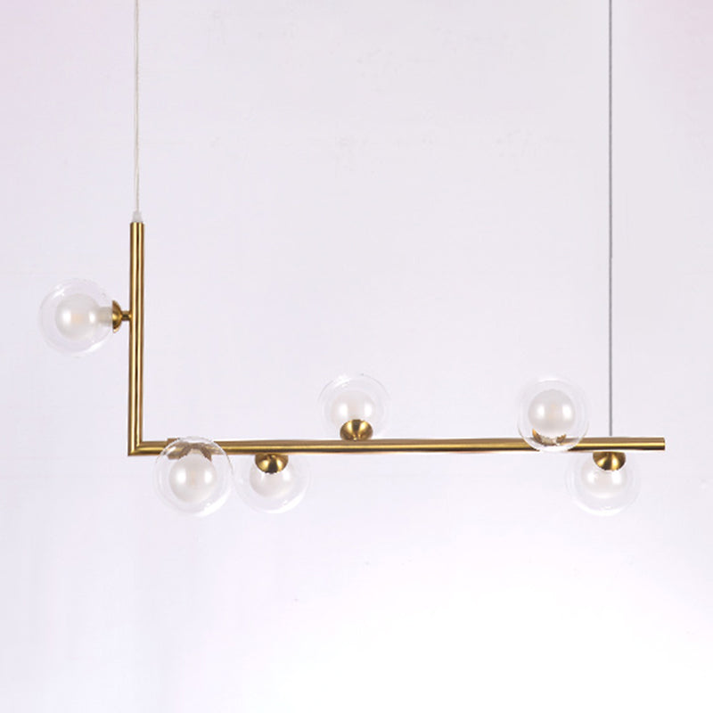 Islas contemporáneas Ligera simplicidad accesorio de iluminación colgante de vidrio para sala de estar